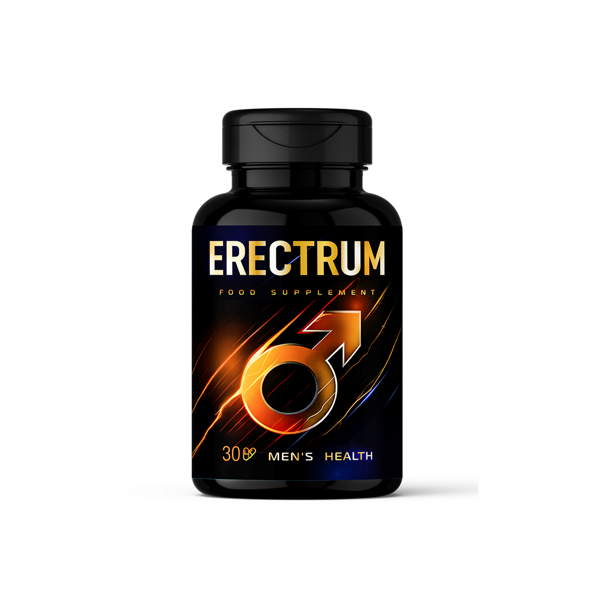 Erectrum health supplement bottle from Geberich showing the product label and packaging design.