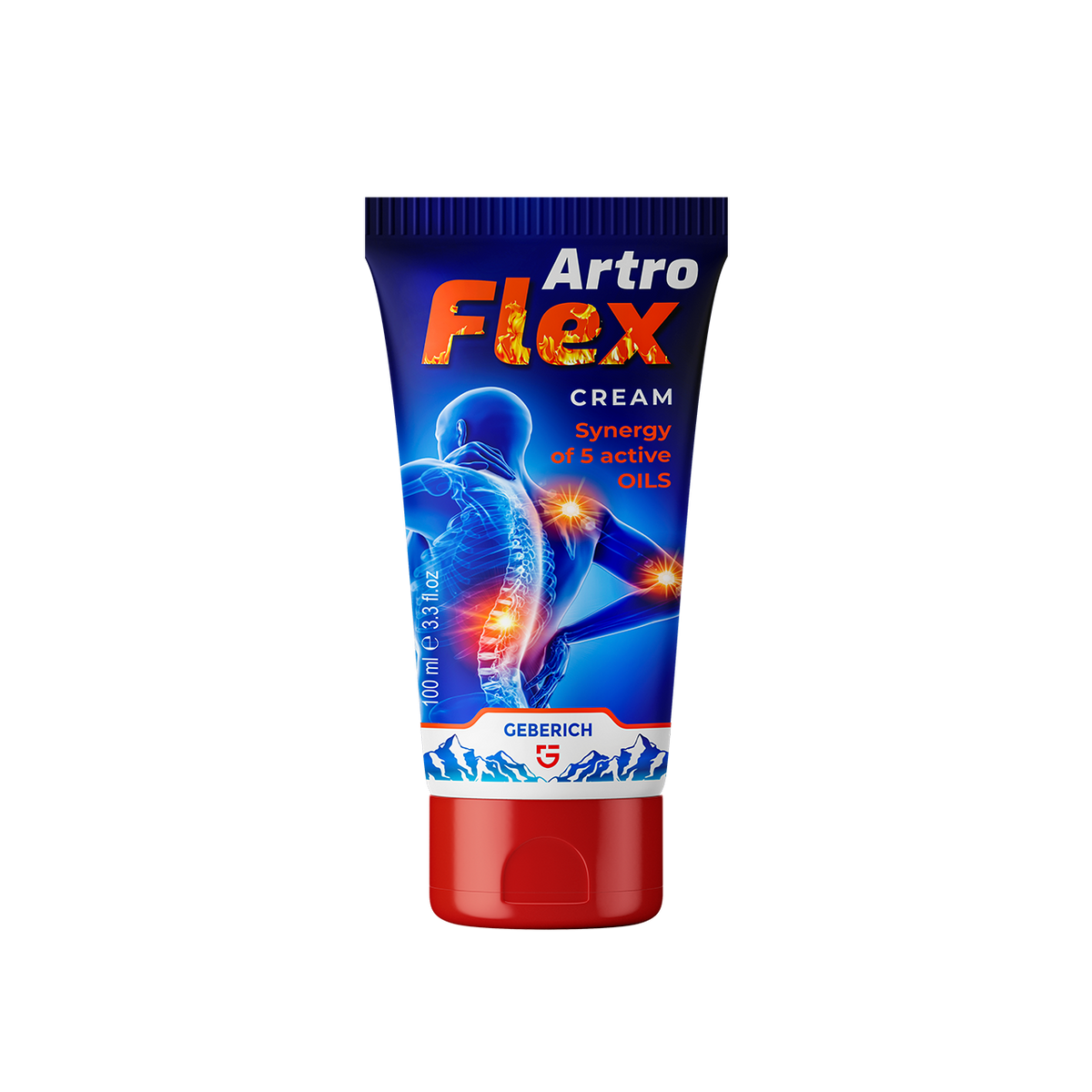 Geberich Artroflex topical balm cream in a jar, designed for joint and muscle relief with a smooth, creamy texture.