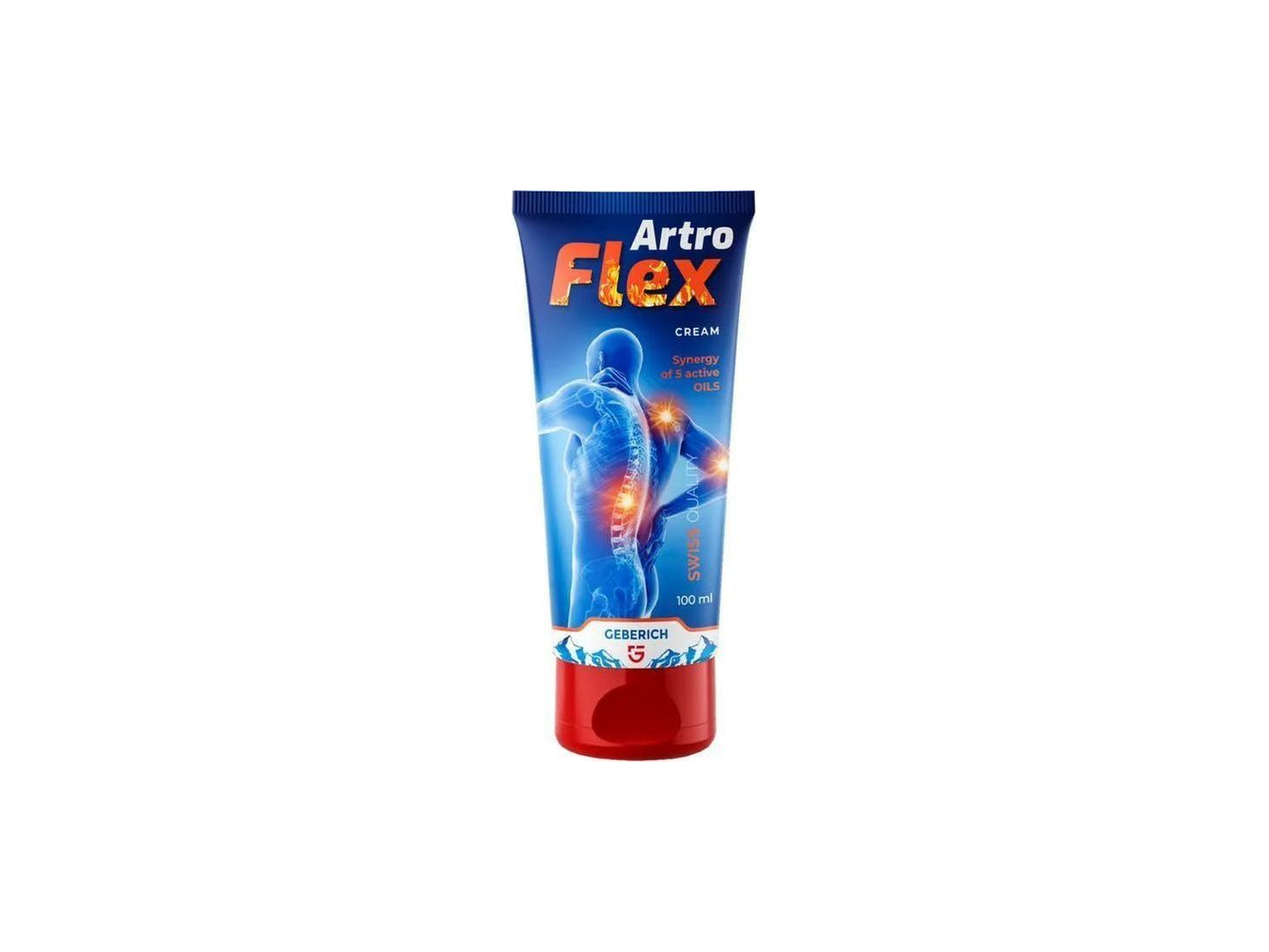 Artroflex cream by Geberich, topical cream tube, front view