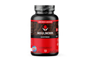 Front view of Geberich Insulinorm health supplement bottle displaying the label and product branding.